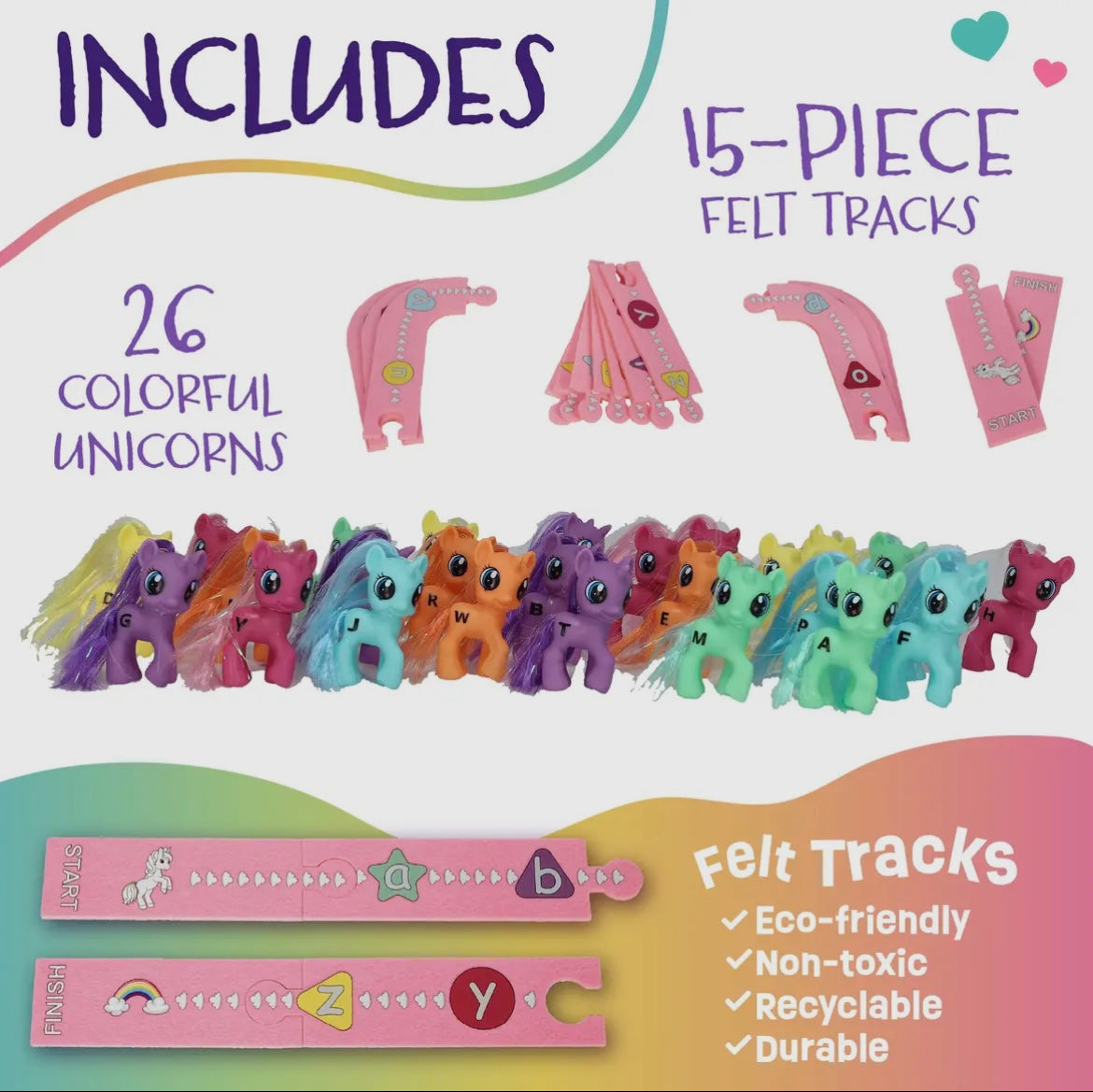 Skoolzy Unicorn Alphabet Tracks