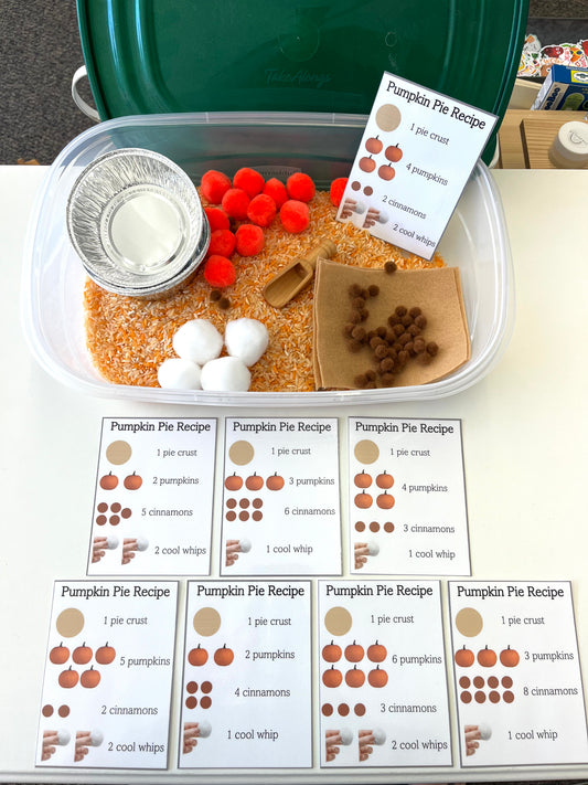 Pumpkin Pie Sensory Bin