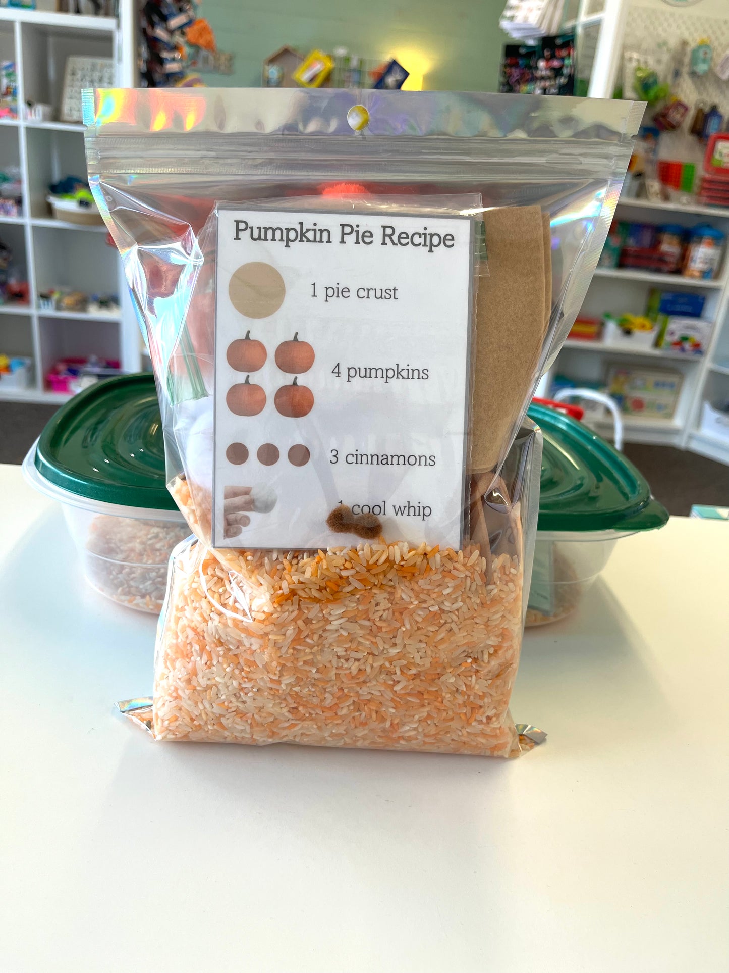 Pumpkin Pie Sensory Bin