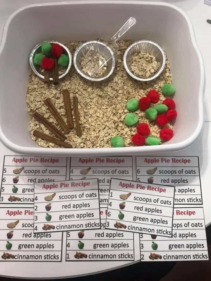 Apple Pie Sensory Bin