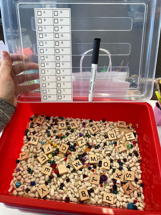 ABC Seek & Find Sensory Bin
