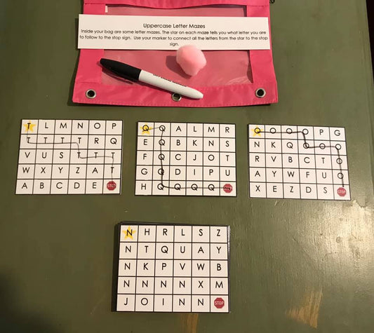 Uppercase Letter Mazes