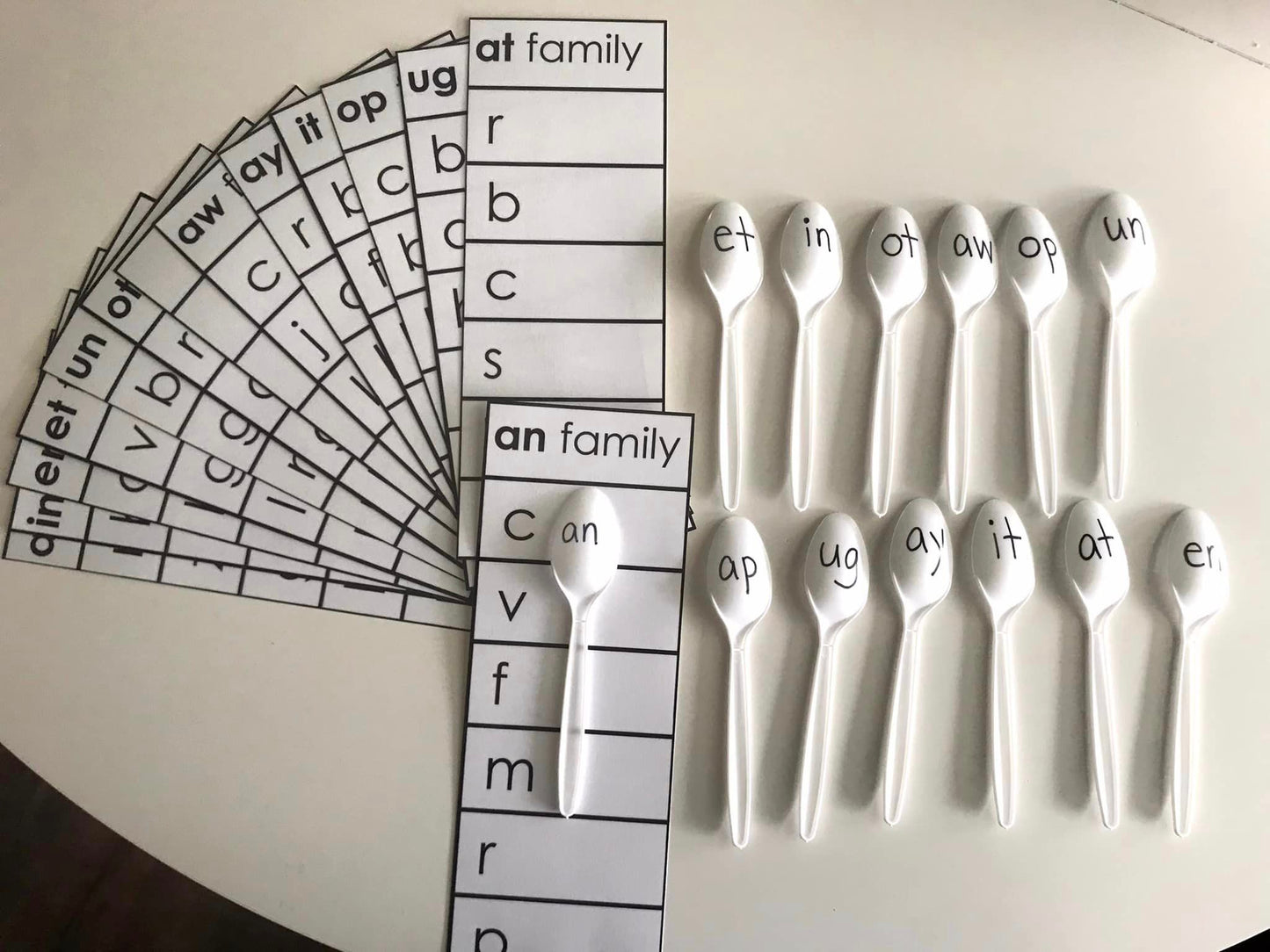 Word Family Spoons