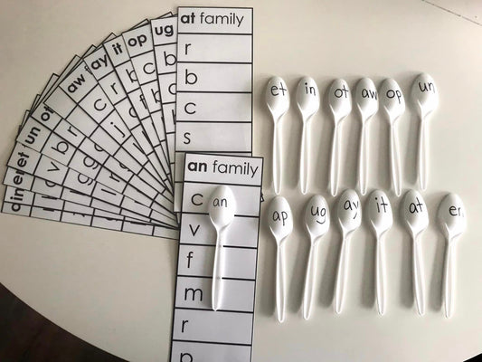 Word Family Spoons