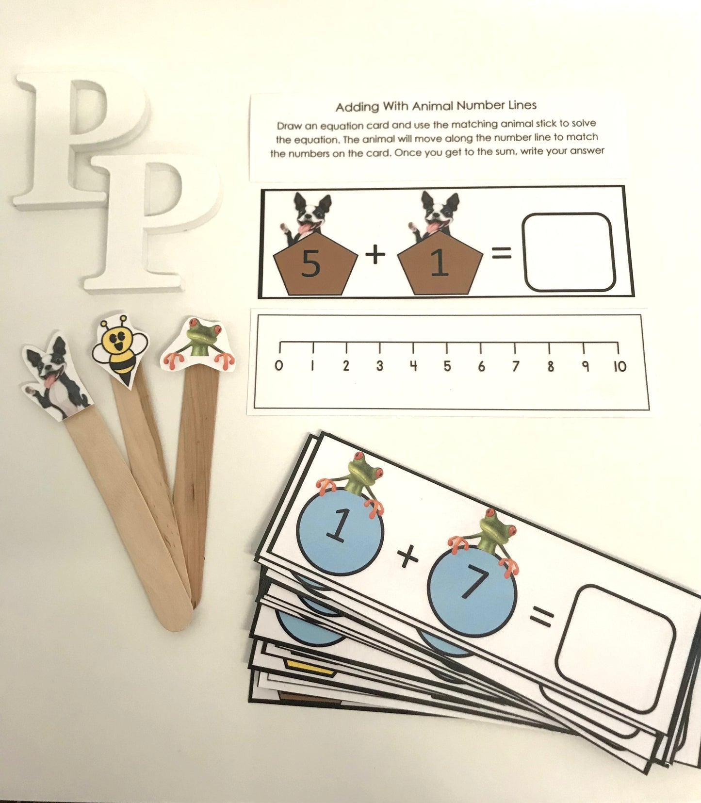 Adding with Animal Number Lines