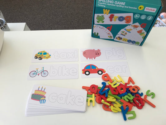 Spelling Words with Wooden Letters