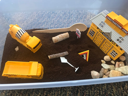 Construction Sensory Bin